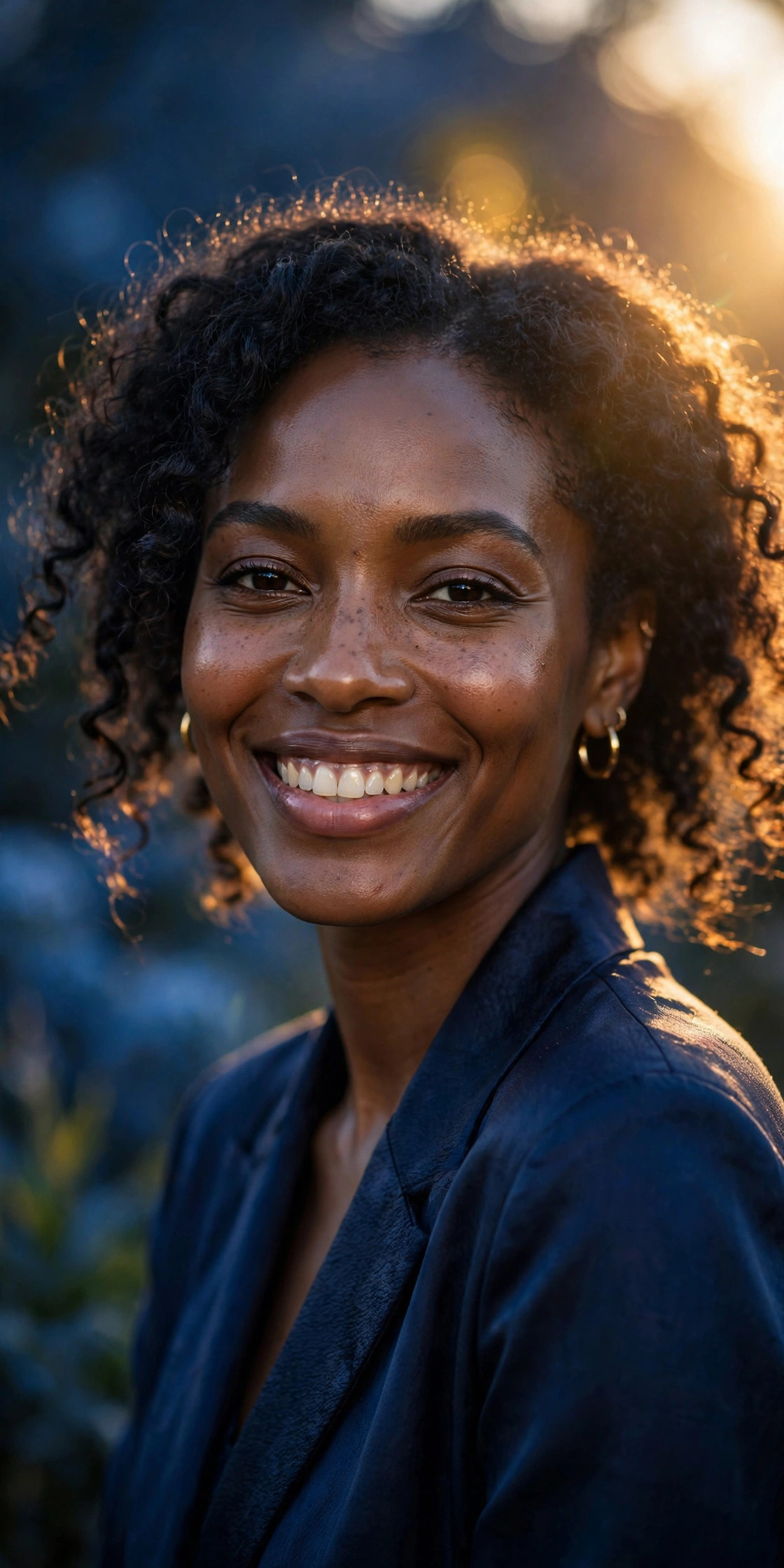Femme rayonnante à la peau lumineuse